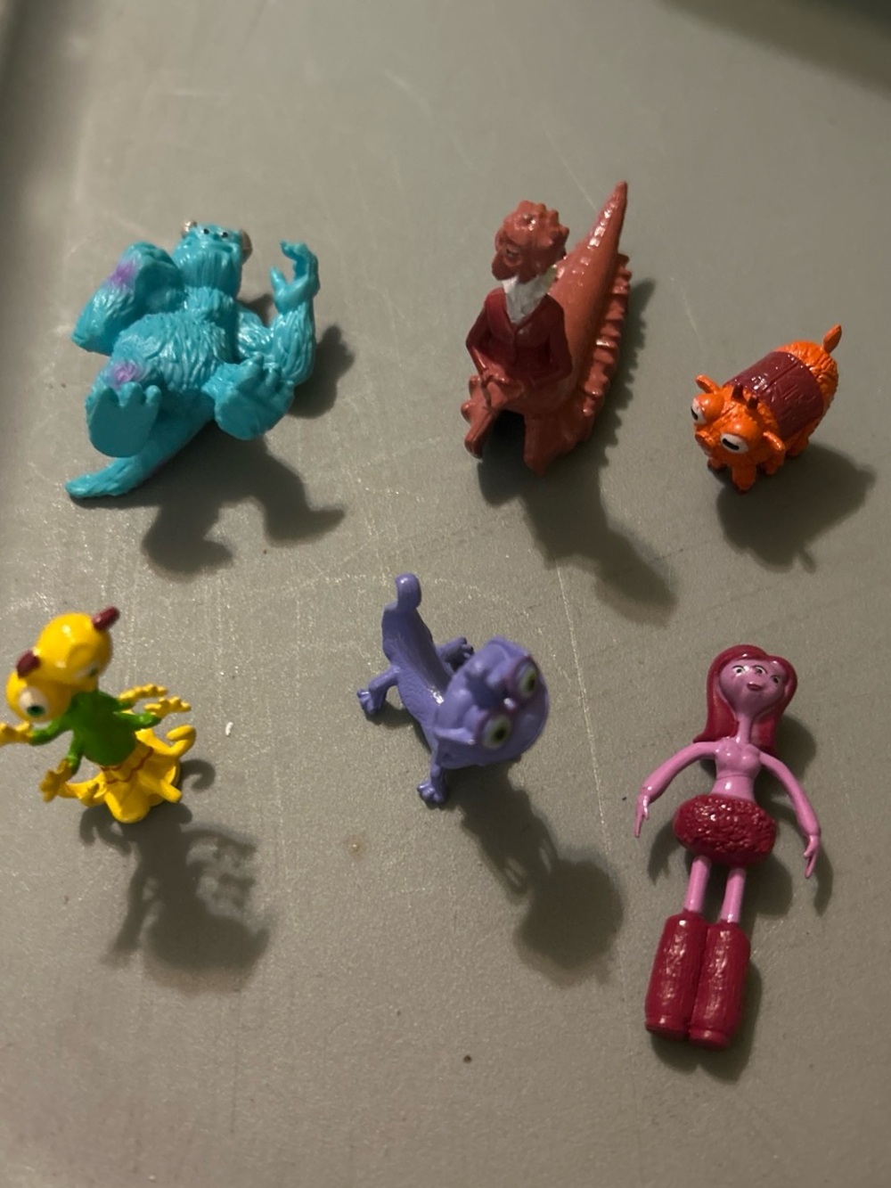 Disney Mini Character Cake Toppers - Teal, Orange, Purple, Yellow, Pink